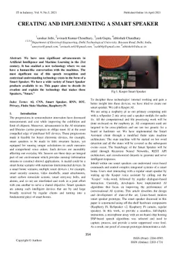 Creating and Implementing a Smart Speaker