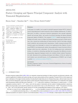 Feature Grouping and Sparse Principal Component Analysis with Truncated
  Regularization