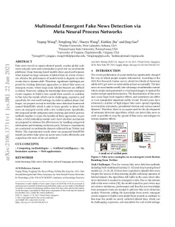 Multimodal Emergent Fake News Detection via Meta Neural Process Networks