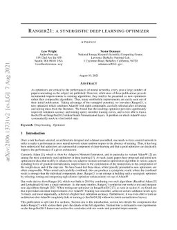Ranger21: a synergistic deep learning optimizer