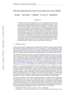 On Incorporating Inductive Biases into VAEs