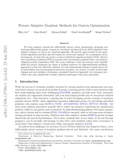 Private Adaptive Gradient Methods for Convex Optimization