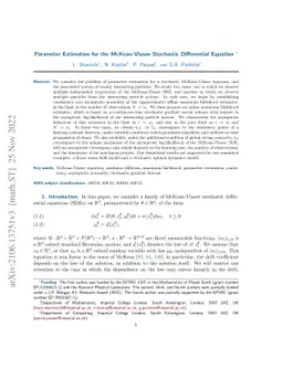 Parameter Estimation for the McKean-Vlasov Stochastic Differential
  Equation