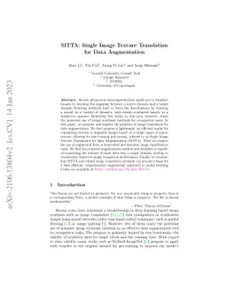 SITTA: Single Image Texture Translation for Data Augmentation