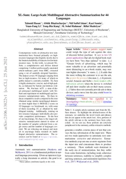 XL-Sum: Large-Scale Multilingual Abstractive Summarization for 44
  Languages