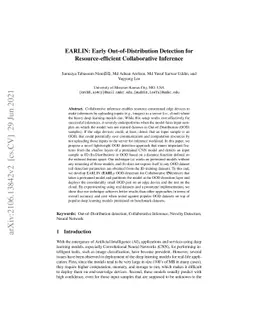 EARLIN: Early Out-of-Distribution Detection for Resource-efficient
  Collaborative Inference