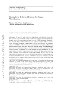Nonuniform Defocus Removal for Image Classification