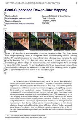 Semi-Supervised Raw-to-Raw Mapping