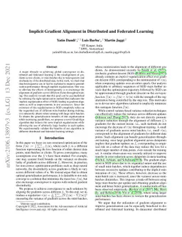 Implicit Gradient Alignment in Distributed and Federated Learning