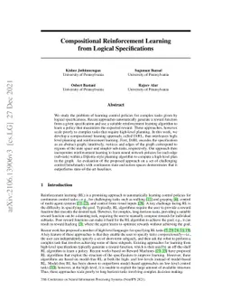 Compositional Reinforcement Learning from Logical Specifications