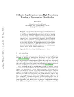 Midpoint Regularization: from High Uncertainty Training to Conservative
  Classification