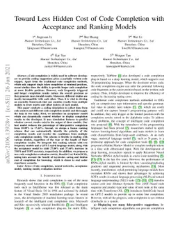 Toward Less Hidden Cost of Code Completion with Acceptance and Ranking
  Models