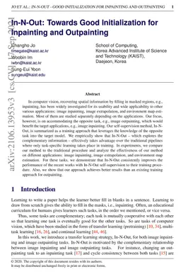 In-N-Out: Towards Good Initialization for Inpainting and Outpainting