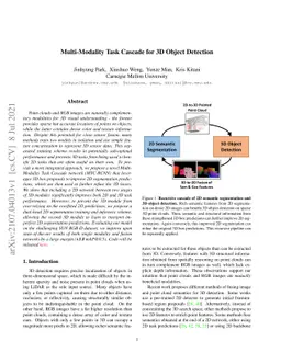 Multi-Modality Task Cascade for 3D Object Detection