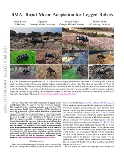 RMA: Rapid Motor Adaptation for Legged Robots