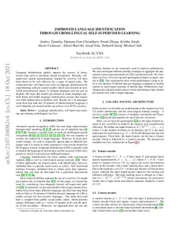 Improved Language Identification Through Cross-Lingual Self-Supervised
  Learning