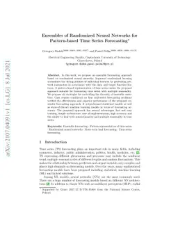 Ensembles of Randomized NNs for Pattern-based Time Series Forecasting
