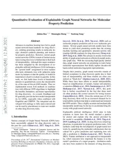 Quantitative Evaluation of Explainable Graph Neural Networks for
  Molecular Property Prediction