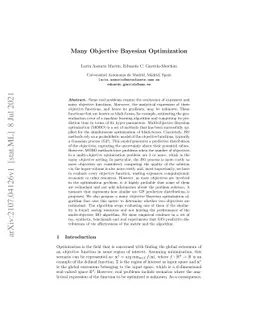Many Objective Bayesian Optimization