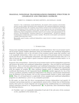 Diagonal Nonlinear Transformations Preserve Structure in Covariance and
  Precision Matrices