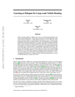 Learning to Delegate for Large-scale Vehicle Routing