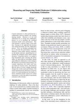 Measuring and Improving Model-Moderator Collaboration using Uncertainty
  Estimation