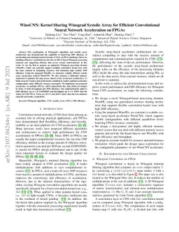 WinoCNN: Kernel Sharing Winograd Systolic Array for Efficient
  Convolutional Neural Network Acceleration on FPGAs