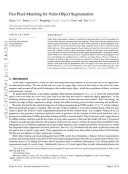 Fast Pixel-Matching for Video Object Segmentation