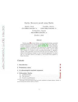 Darlin: Recursive Proofs using Marlin