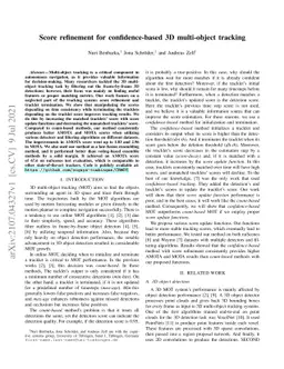 Score refinement for confidence-based 3D multi-object tracking