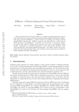 IDRLnet: A Physics-Informed Neural Network Library