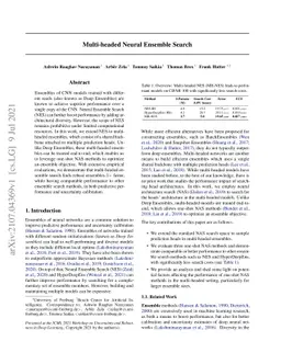 Multi-headed Neural Ensemble Search