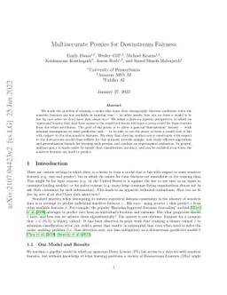 Multiaccurate Proxies for Downstream Fairness