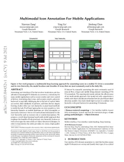 Multimodal Icon Annotation For Mobile Applications