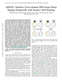 ADAST: Attentive Cross-domain EEG-based Sleep Staging Framework with
  Iterative Self-Training
