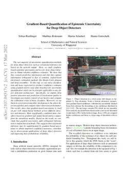 Gradient-Based Quantification of Epistemic Uncertainty for Deep Object
  Detectors