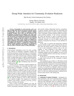 Group-Node Attention for Community Evolution Prediction