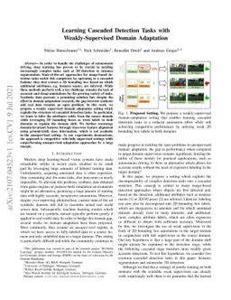 Learning Cascaded Detection Tasks with Weakly-Supervised Domain
  Adaptation