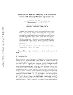 Event-Based Feature Tracking in Continuous Time with Sliding Window
  Optimization