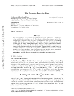The Bayesian Learning Rule