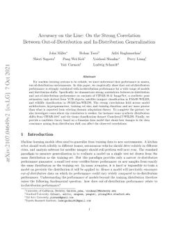 Accuracy on the Line: On the Strong Correlation Between
  Out-of-Distribution and In-Distribution Generalization