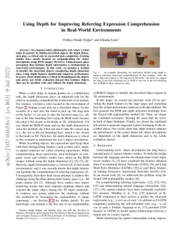 Using Depth for Improving Referring Expression Comprehension in
  Real-World Environments