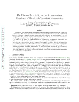 The Effects of Invertibility on the Representational Complexity of
  Encoders in Variational Autoencoders