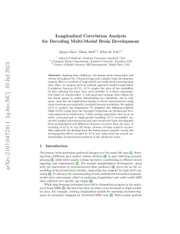 Longitudinal Correlation Analysis for Decoding Multi-Modal Brain
  Development