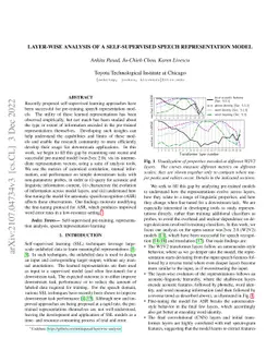 Layer-wise Analysis of a Self-supervised Speech Representation Model