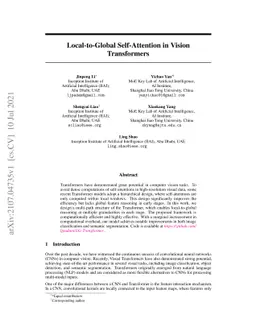 Local-to-Global Self-Attention in Vision Transformers
