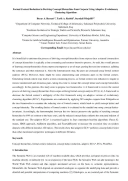 Formal context reduction in deriving concept hierarchies from corpora
  using adaptive evolutionary clustering algorithm star