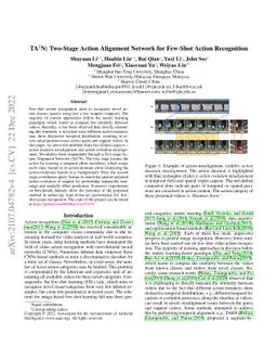 TA2N: Two-Stage Action Alignment Network for Few-shot Action Recognition