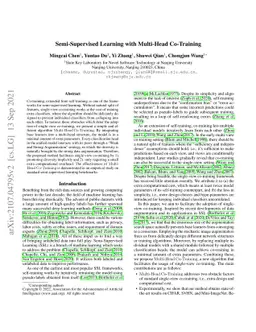 Semi-Supervised Learning with Multi-Head Co-Training