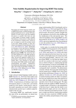 Noise Stability Regularization for Improving BERT Fine-tuning